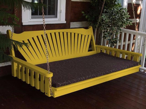 Yellow porch swing 2025 cushion