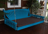 A&L Furniture Fan-Back Pine Swing Bed - Magnolia Porch Swings
 - 2