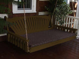 A&L Furniture Fan-Back Pine Swing Bed - Magnolia Porch Swings
 - 6