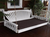 A&L Furniture Fan-Back Pine Swing Bed - Magnolia Porch Swings
 - 10