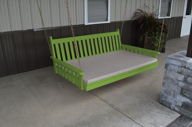 A&L Furniture Traditional English Pine Swing Bed 75" Twin 456 - Magnolia Porch Swings
 - 2