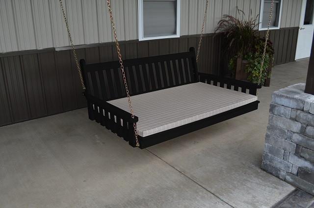 A&L Furniture Traditional English Pine Swing Bed 75" Twin 456 - Magnolia Porch Swings
 - 7