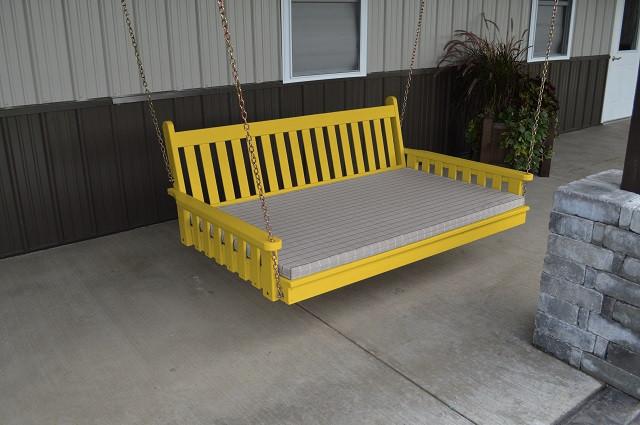 A&L Furniture Traditional English Pine Swing Bed 75" Twin 456 - Magnolia Porch Swings
 - 3