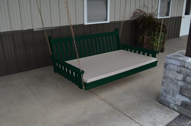 A&L Furniture Traditional English Pine Swing Bed 75" Twin 456 - Magnolia Porch Swings
 - 6