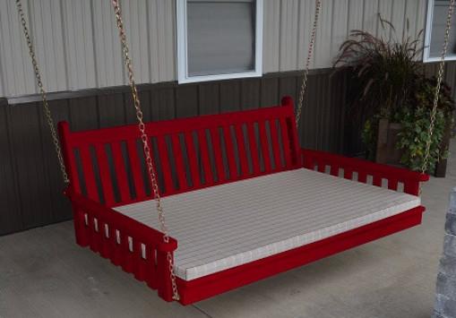 A&L Furniture Traditional English Pine Swing Bed 75" Twin 456 - Magnolia Porch Swings
 - 1