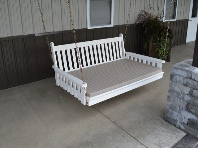 A&L Furniture Traditional English Pine Swing Bed 75" Twin 456 - Magnolia Porch Swings
 - 9
