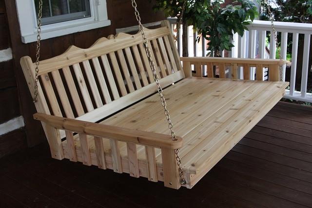 Royal English Red Cedar Twin Size Swing Bed