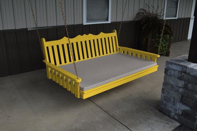 A&L Furniture Royal English Pine Swing Bed 75" Twin 466 - Magnolia Porch Swings
 - 4