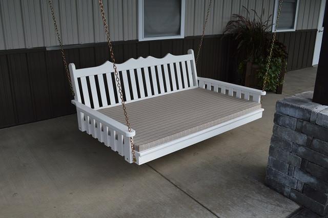 A&L Furniture Royal English Pine Swing Bed 75" Twin 466 - Magnolia Porch Swings
 - 8
