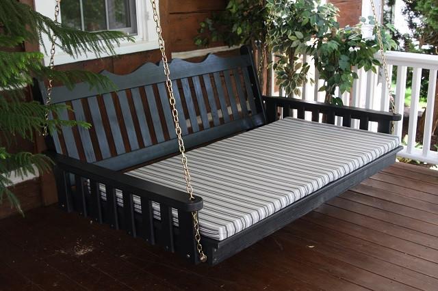 A&L Furniture Royal English Pine Swing Bed 75" Twin 466 - Magnolia Porch Swings
 - 9
