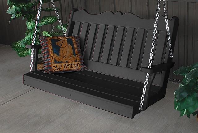 A&L Furniture Royal English Garden Poly/Recycled Plastic Swing 865 866 - Magnolia Porch Swings
 - 5