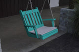 A&L Furniture Traditional English Poly/Recycled Plastic Chair Swing 931 - Magnolia Porch Swings
 - 2