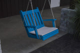 A&L Furniture Traditional English Poly/Recycled Plastic Chair Swing 931 - Magnolia Porch Swings
 - 4