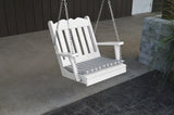 A&L Furniture Royal English Garden Poly/Recycled Plastic Chair Swing 932 - Magnolia Porch Swings
 - 14