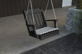 A&L Furniture Royal English Garden Poly/Recycled Plastic Chair Swing 932 - Magnolia Porch Swings
 - 2