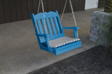 A&L Furniture Royal English Garden Poly/Recycled Plastic Chair Swing 932 - Magnolia Porch Swings
 - 4