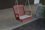 A&L Furniture Royal English Garden Poly/Recycled Plastic Chair Swing 932 - Magnolia Porch Swings
 - 8