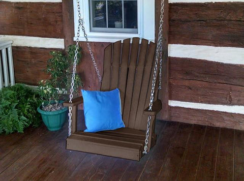 Plank and sales pillow porch swing