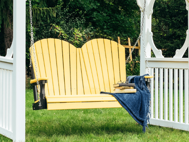 LuxCraft Adirondack Poly Porch Swing - 4 Foot