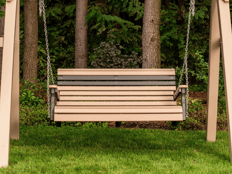 LuxCraft Plain Poly Porch Swing - 4 Foot
