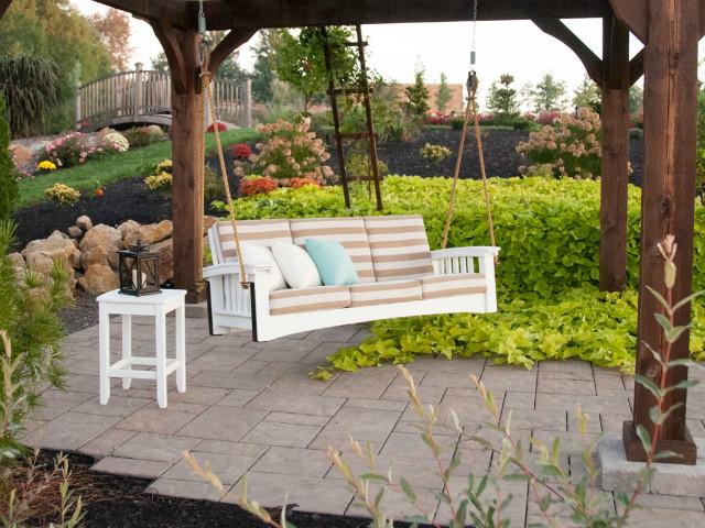 Mission Sofa Style Rope Swing by Hershyway - Magnolia Porch Swings
 - 2