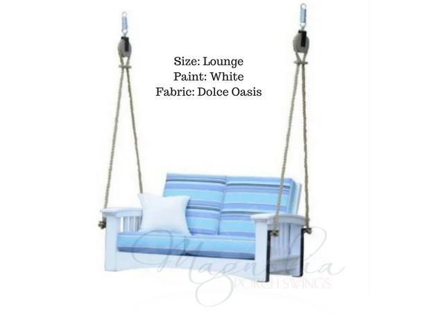 Mission Style Deep Seating Poly Sofa Swing with Cushions