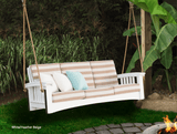 Mission Style Deep Seating Poly Porch Swing with Cushions