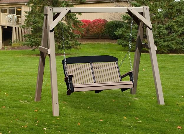 Lux Craft A-Frame Vinyl Swing Stand - Magnolia Porch Swings
 - 1